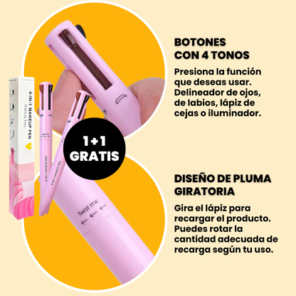 Lápiz de maquillaje multifunción 4 en 1 (1 + 1 GRATIS)